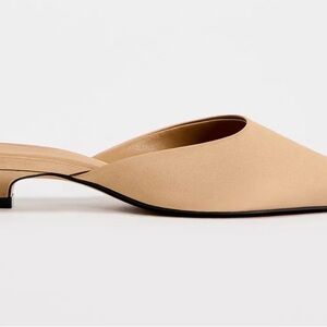 Zara Kitten Heel Fabric Mules